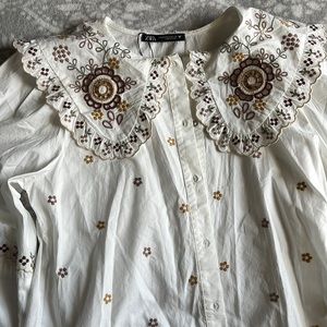 Brand new Zara embroidered shirt